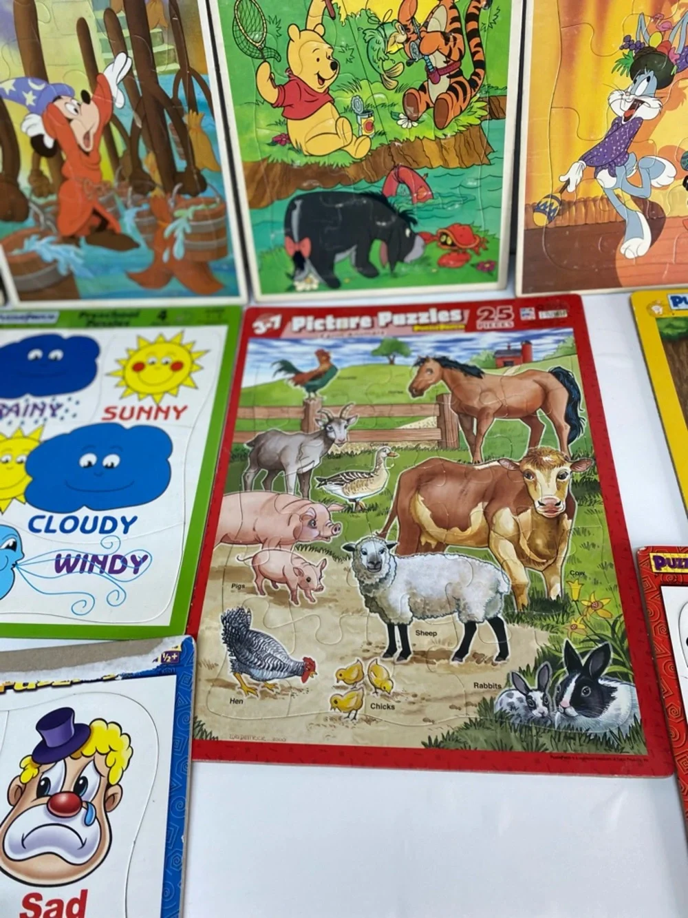Vintage Assortment 13 Puzzle Variety Brands Puzzle Patch Golden Disney Playskool